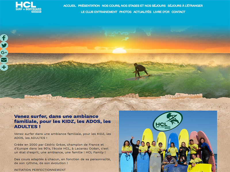 ecole de surf bodyboard HCL Lacanau